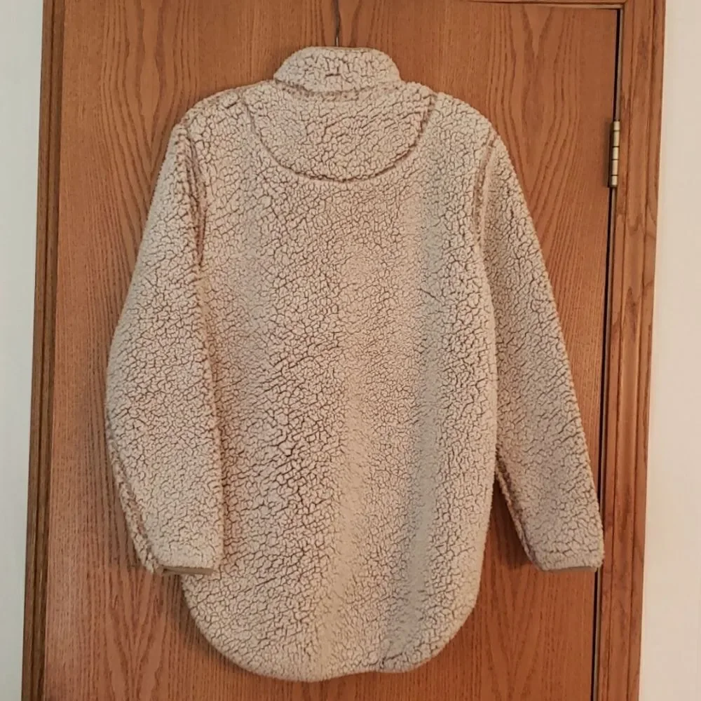 Very Nice Canyon Creek Teddy Bear 1/4 Zip Sweater Sz M